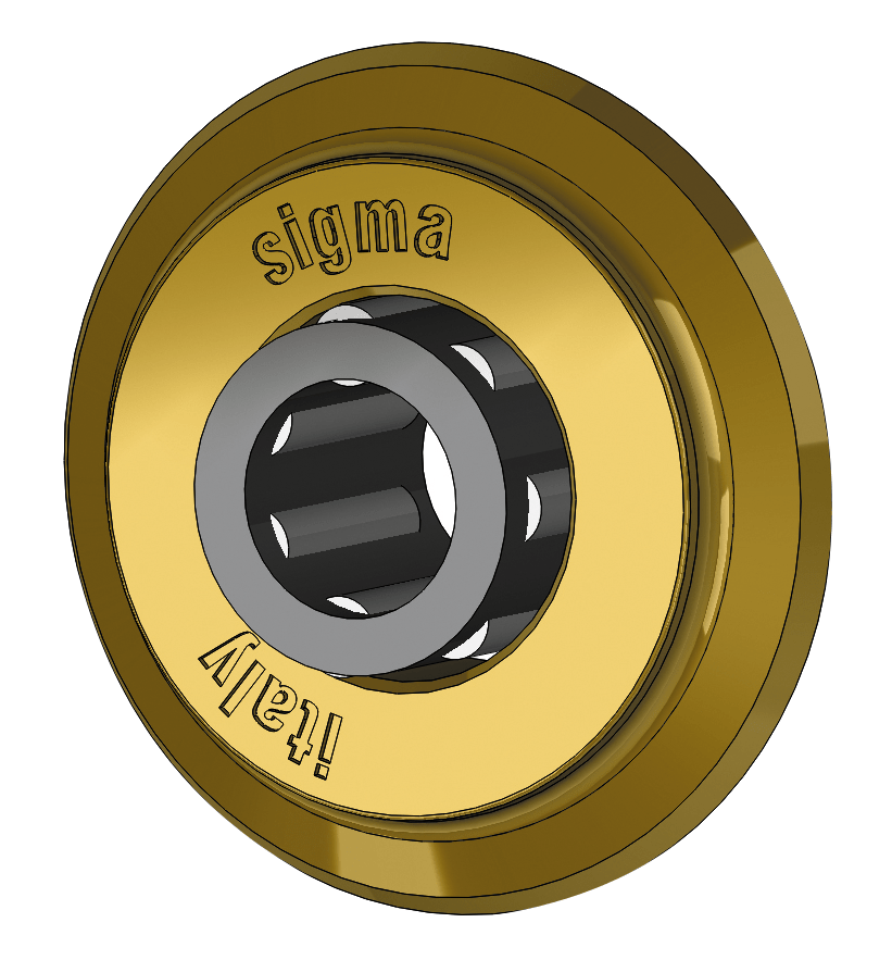Sigma Titanium Wheel with axle ART14NT – 16mm dia
