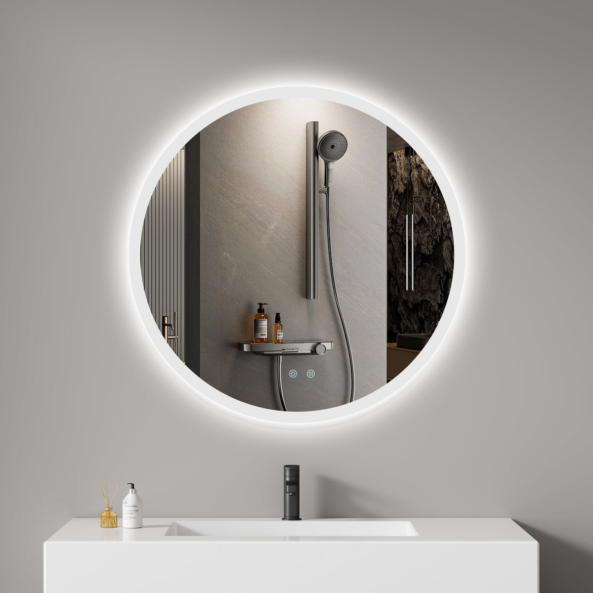 Eclipse LED Round Backlit Mirror