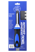 BAT Professional Stainless Steel Square Notch Trowel - Soft Grip