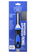 BAT Professional Stainless Steel Square Notch Trowel - Soft Grip