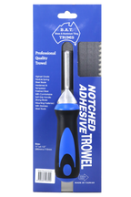 BAT Professional Stainless Steel Square Notch Trowel - Soft Grip