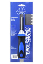 BAT Professional Stainless Steel Square Notch Trowel - Soft Grip