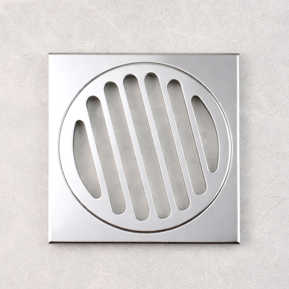 BAT Chrome Plated Floor Drain 100mm - Ultra Short Collar