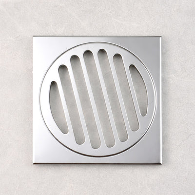 BAT Chrome Plated Floor Drain 100mm - Ultra Short Collar