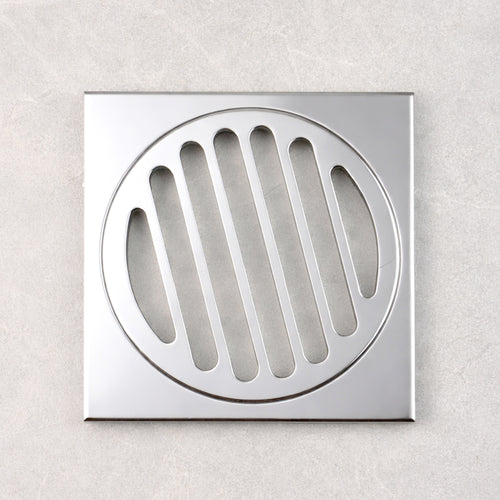 BAT Chrome Plated Floor Drain 100mm - Ultra Short Collar
