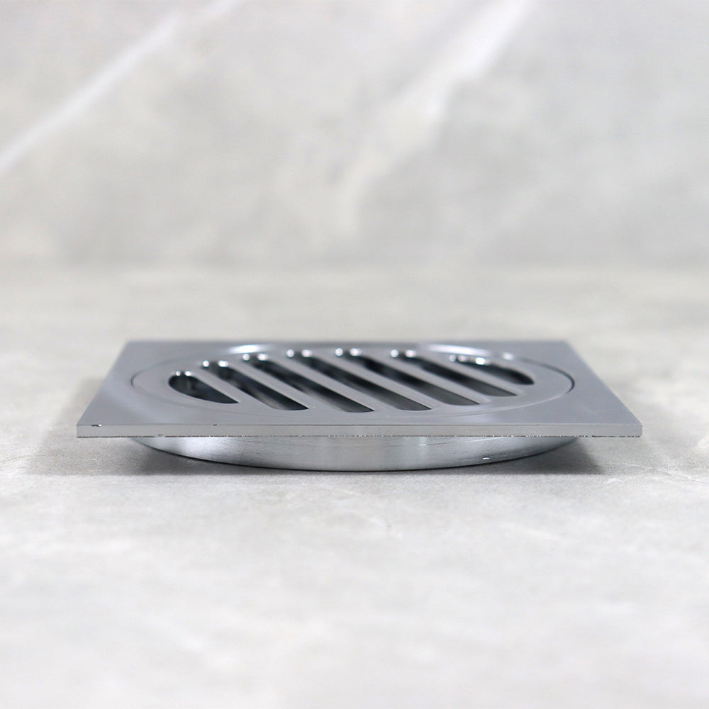 BAT Chrome Plated Floor Drain 100mm - Ultra Short Collar