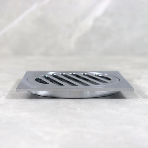 BAT Chrome Plated Floor Drain 100mm - Ultra Short Collar