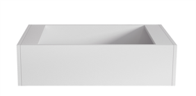 Malaga Matt White Vanity Kickboard