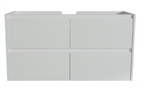 Malaga Matt White Wall Hung Vanity