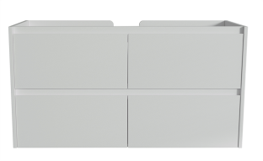 Malaga All-in-One Vanity Package with China Top, Matt White