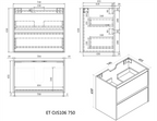 Malaga Matt White Wall Hung Vanity