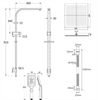 Celine Twin Rail Shower