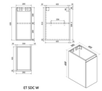 Malaga Matt White Single Door Cabinet 295mm