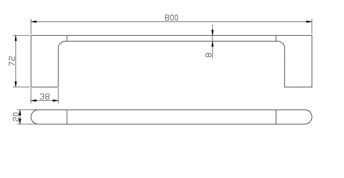 Celine 800 Single Towel Rail