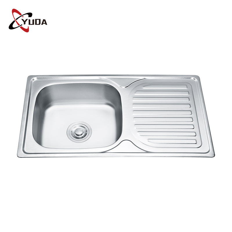 Caden Single Bowl Sink with Drainer 660mm