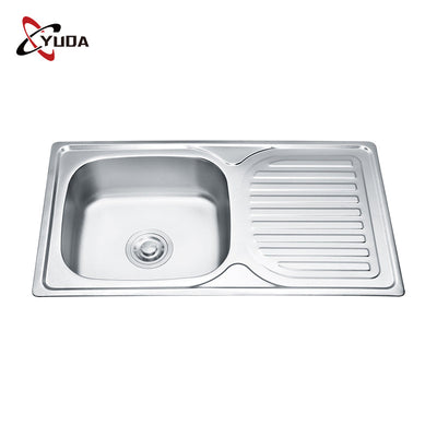 Caden Single Bowl Sink with Drainer 660mm