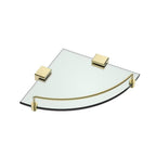 MELA Corner Glass Shelf — Brushed Brass (ACC.CGS.001.BB)