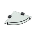 MELA Corner Glass Shelf — Matt Black (ACC.CGS.001.BK)