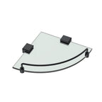 MELA Corner Glass Shelf — Matt Black (ACC.CGS.001.BK)