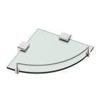 MELA Corner Glass Shelf — Brushed Nickel (ACC.CGS.001.BN)