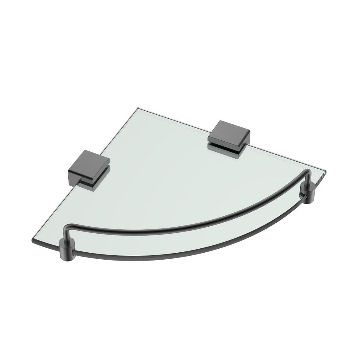 MELA Corner Glass Shelf — Gun Metal (ACC.CGS.001.GM)