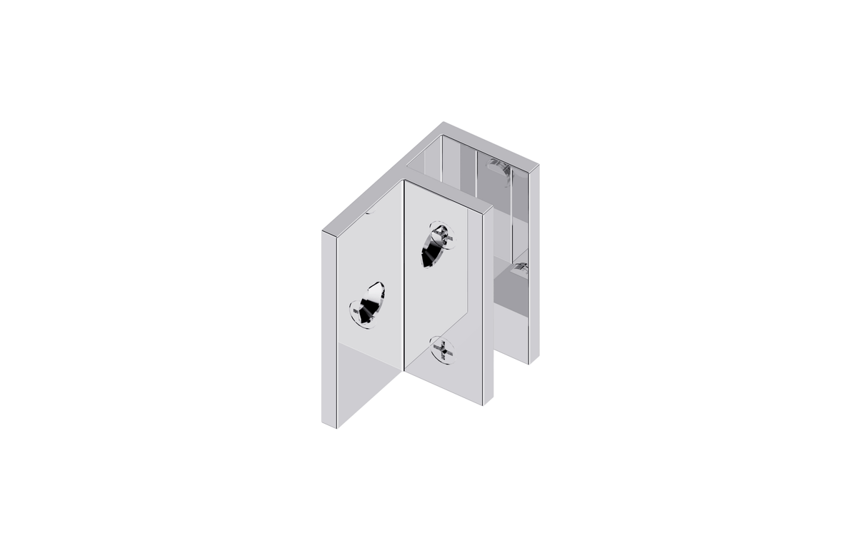 MELA Shower Screen L Bracket — Chrome (L Bracket)