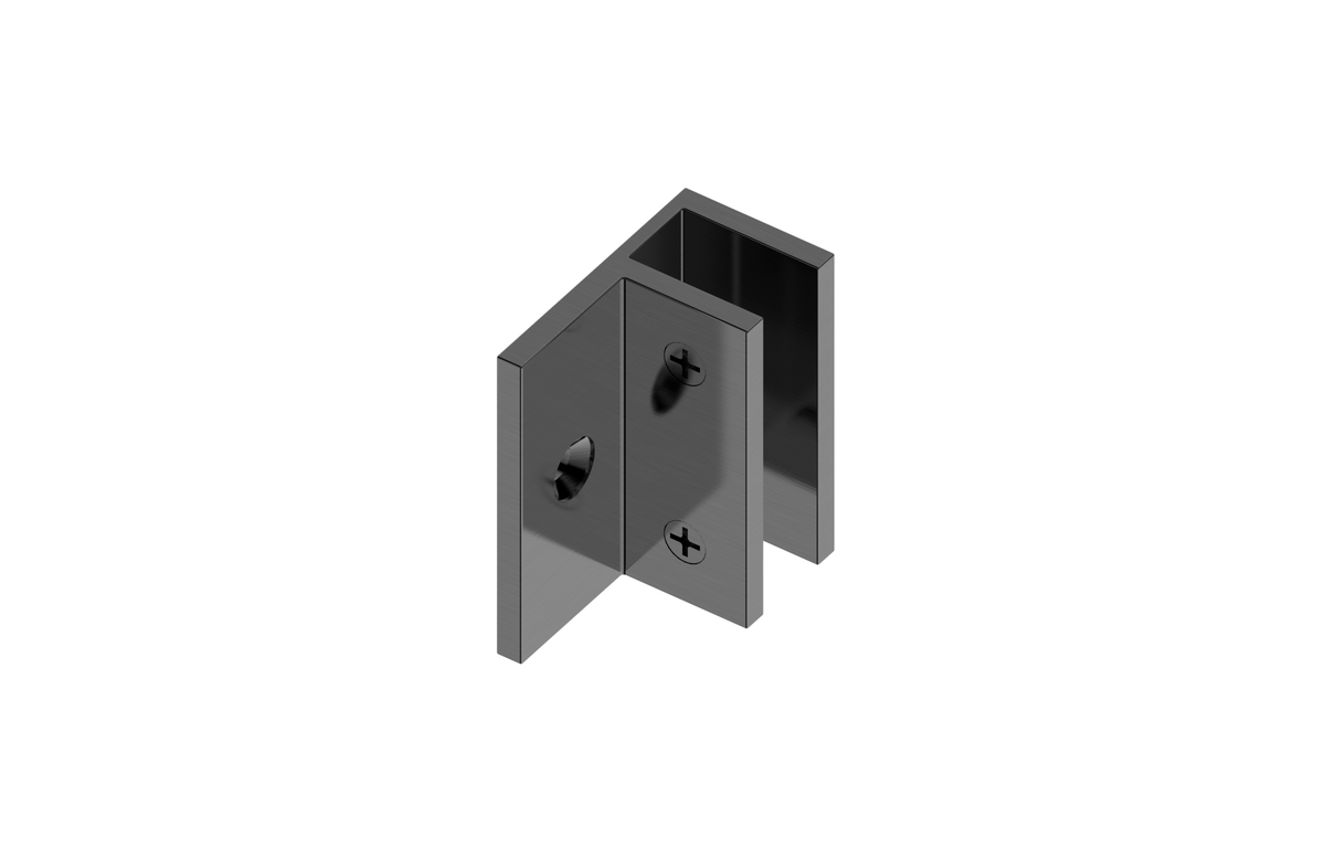 MELA Shower Screen L Bracket — Gun Metal (L Bracket.GM)