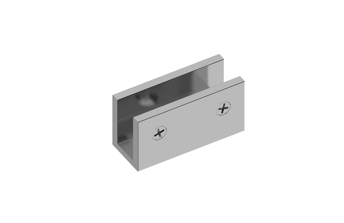 MELA Shower Screen U Bracket — Brushed Nickel (U Bracket.BN)