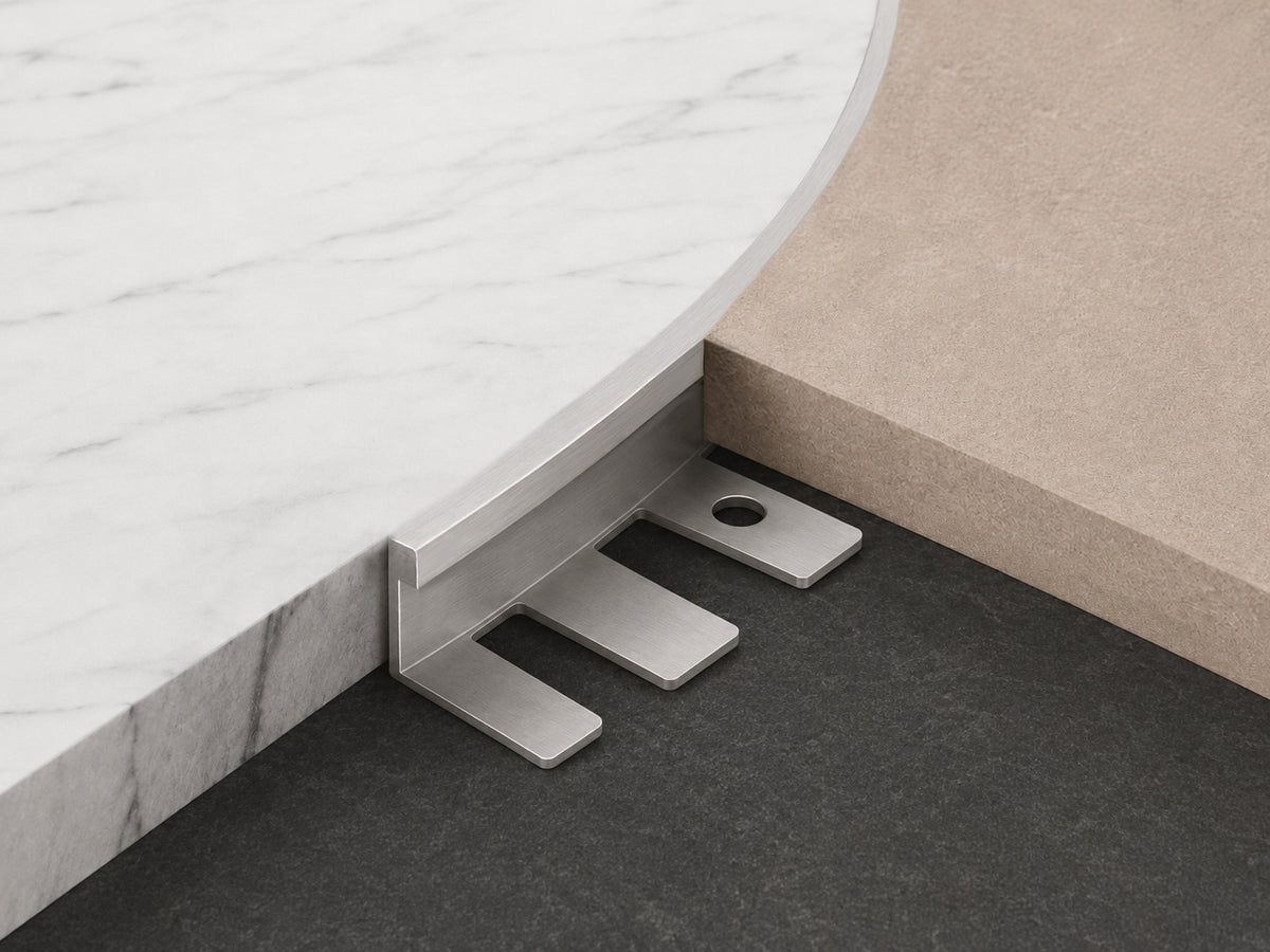 L Shape Notched Aluminium Trim – 3m Lengths – product image 3