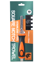 Panther Stainless Steel Square Notch Trowel - Soft Grip