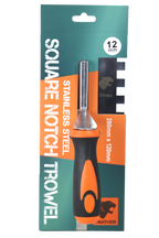 Panther Stainless Steel Square Notch Trowel - Soft Grip