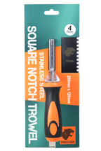 Panther Stainless Steel Square Notch Trowel - Soft Grip