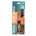 Panther stainless steel square notch trowel 280 x 120 mm, 12 mm notch