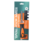 Panther stainless steel square notch trowel 280 x 120 mm, 12 mm notch