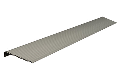 Aluminium Stair Trim with Grooves (Matte Silver) – 50mm x 10mm x 2.5m