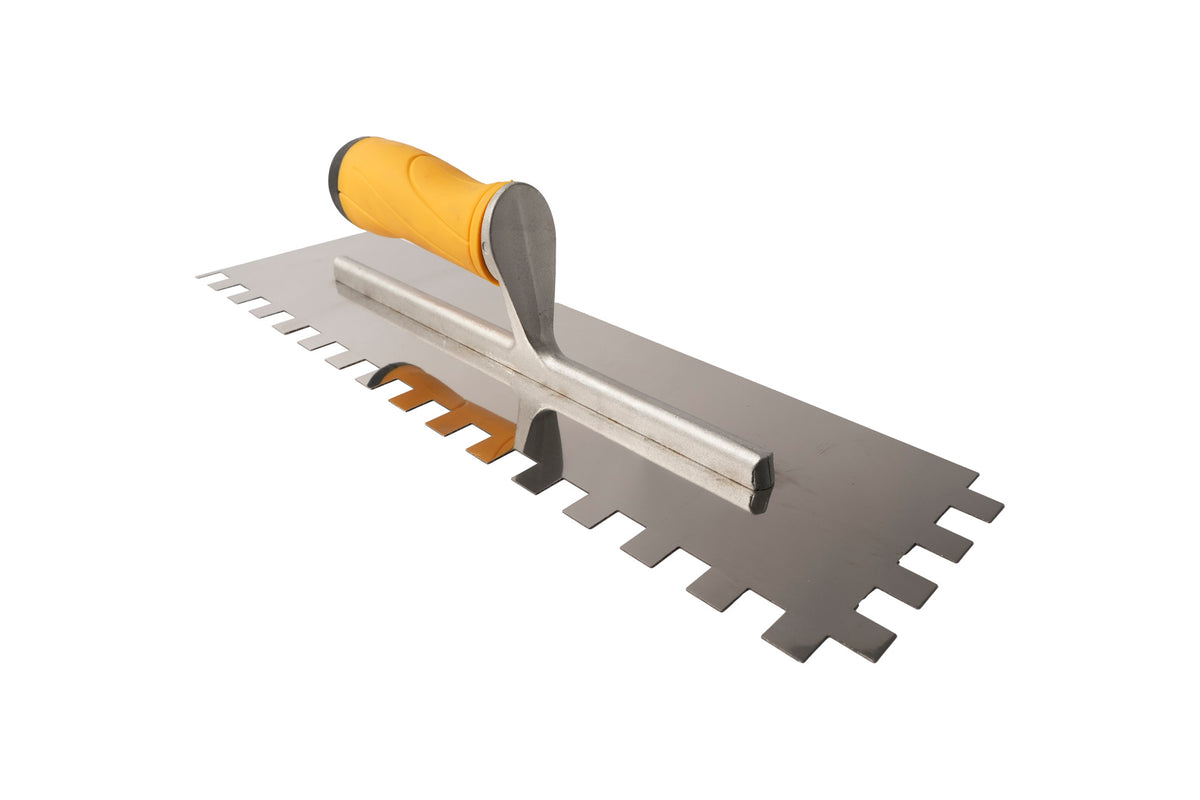 Stainless Steel Square Notched Maxi Grip Trowel – Large – image 3