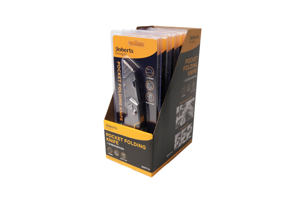 Roberts pocket folding knife retail packs