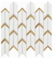 Arrow Crystal White Mosaic Tile (indicative swatch)
