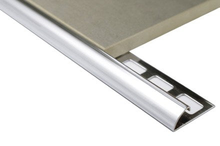 BAT Half Round Tile Trim – Brass, Chrome & Stainless Steel – Stainless Steel 304 (2.5m)