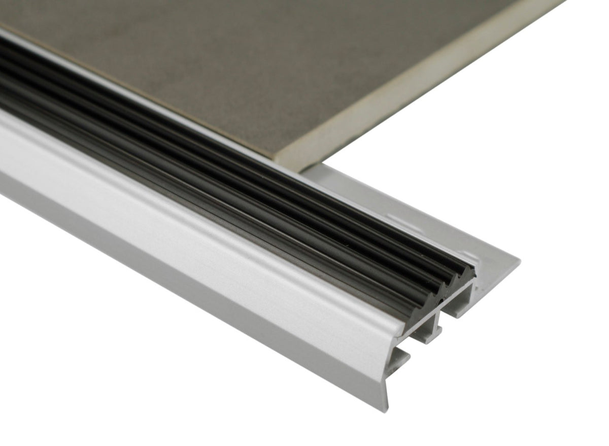 BAT Stairnosing Trim – 3m Lengths (Non-Slip Rubber Insert)