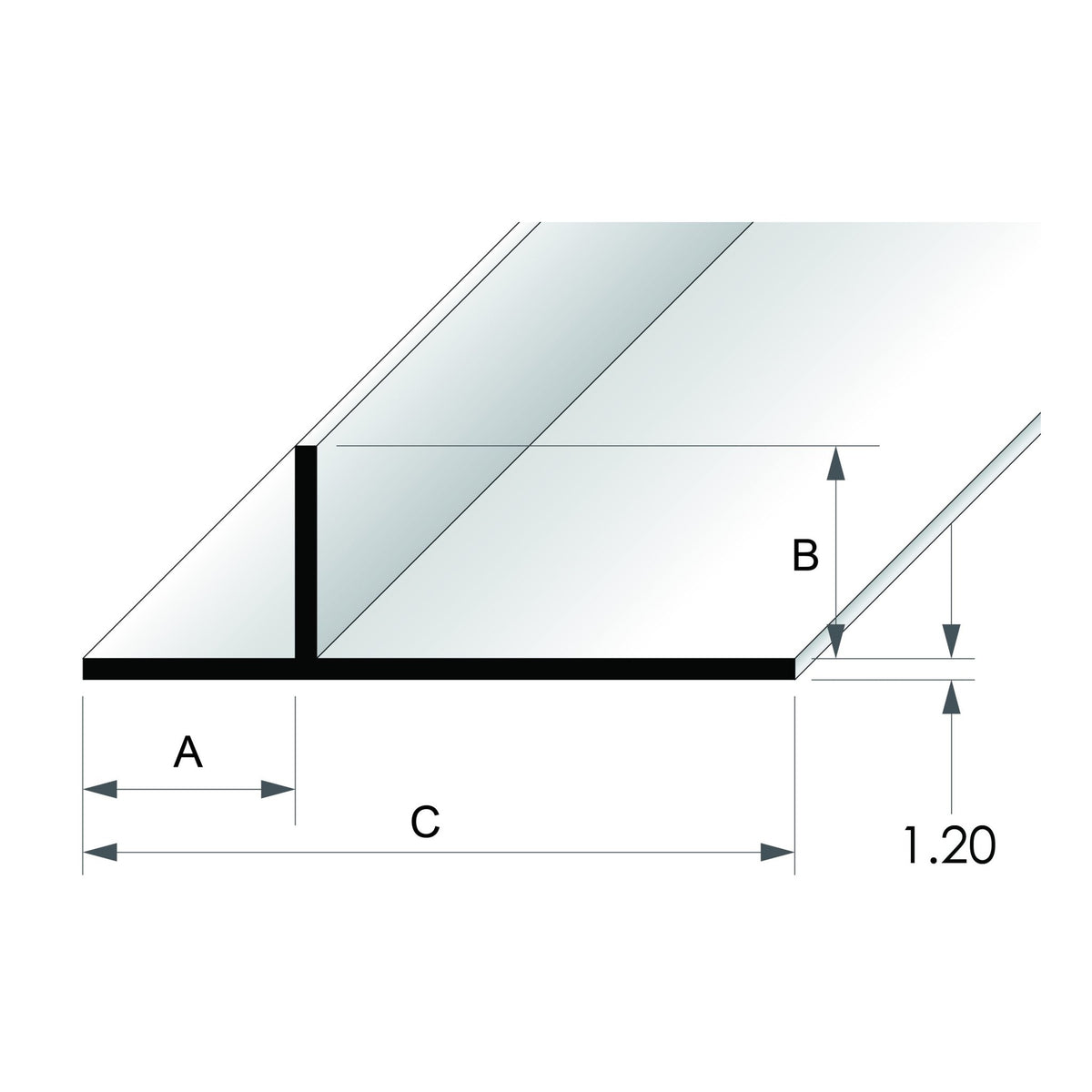 BAT Trims Birds Mouth Trim profile drawing with dimensions