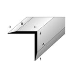 BAT Trims Co-Pro Stick-On Corner Protection Trim profile drawing with dimensions
