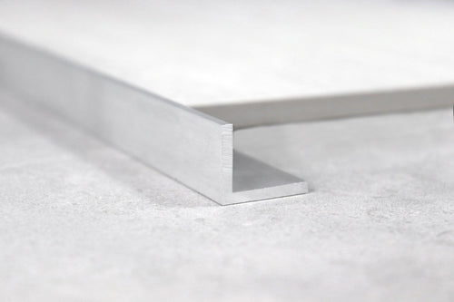 BAT Trims Aluminium Geometric Angle mill finish – tile trim photo