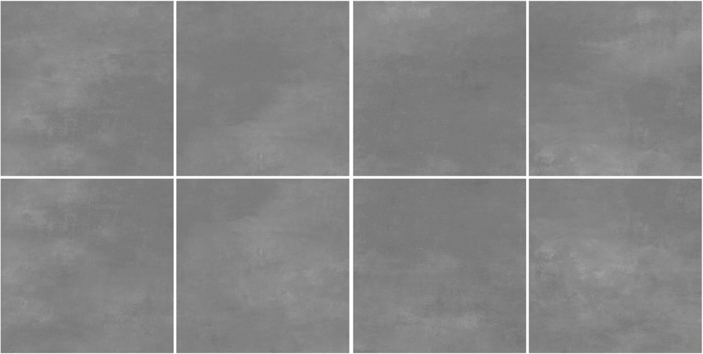 Cement Dark Grey 600 x 600 mm tiles, face variations