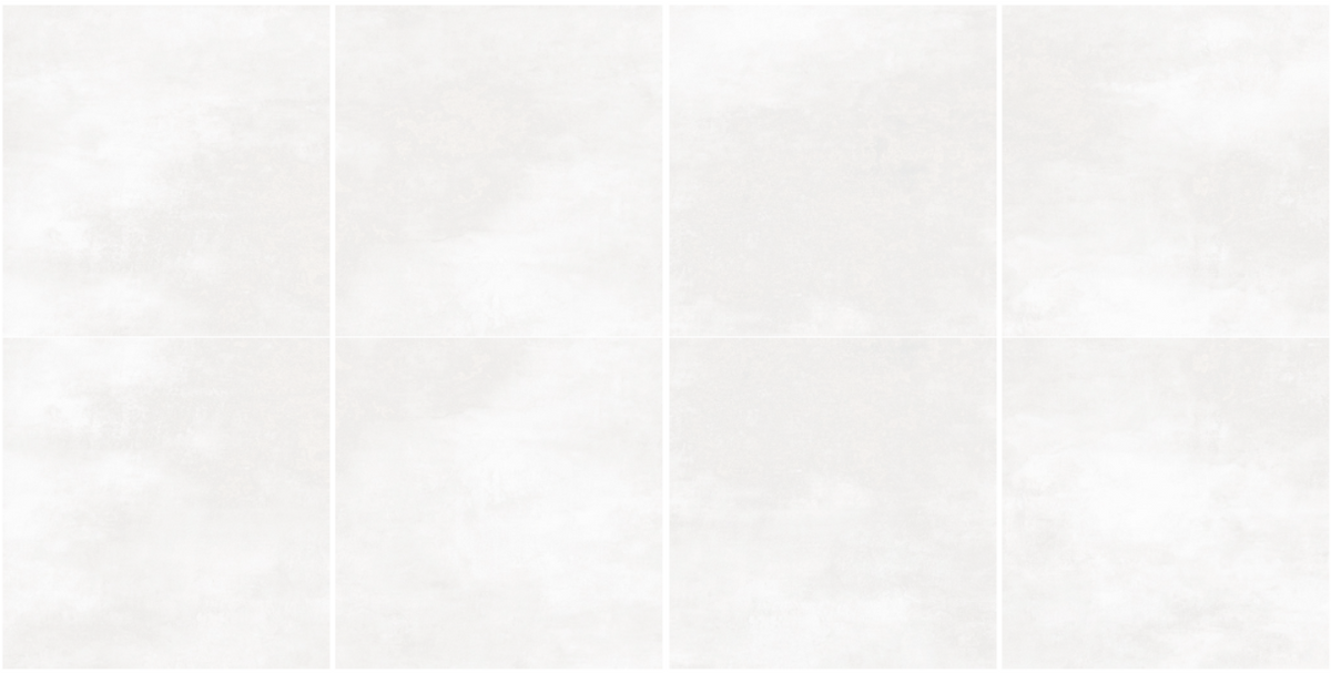 Cement White 600 x 600 mm tiles, face variations