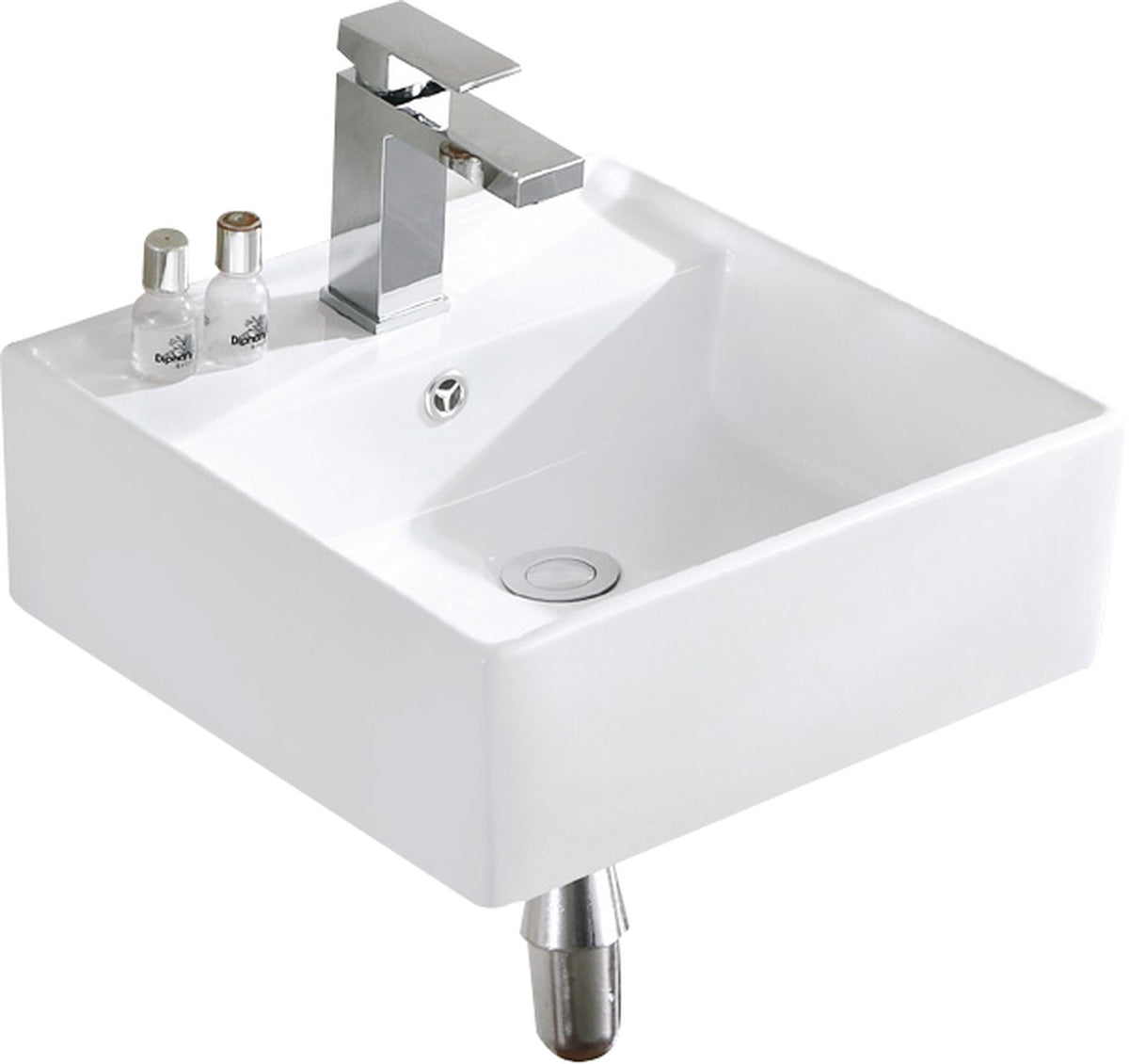 Chet wall hung basin, gloss white