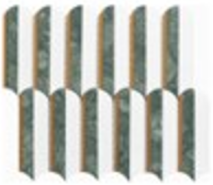 Crystal White Indian Green Mosaic Tile (indicative swatch)