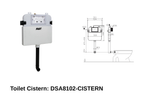 Caleb Aria in-wall cistern DSA8102-CISTERN