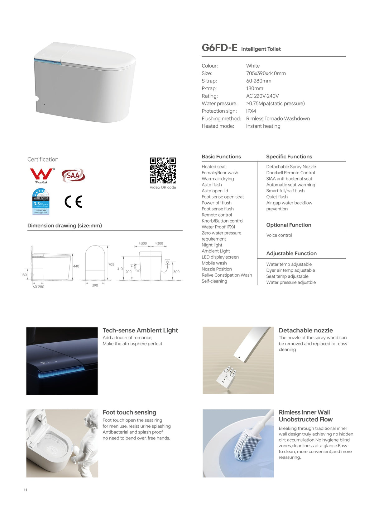 Crystal Nova Smart Toilet Suite features
