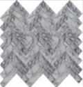 Herringbone Snow Plum Mosaic Tile (indicative swatch)